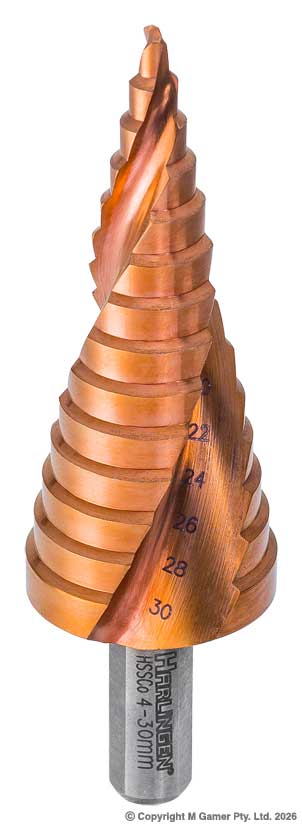 4-32 mm Spiral Flute Step Drill - Cobalt (M35)
